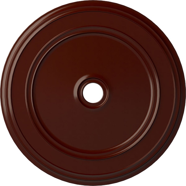 Ekena Millwork Classic Ceiling Medallion (Fits Canopies up to 5 1/2"), 41 1/8"OD x 4"ID x 2 1/8"P, Brushed Mahogany CM41CLBMF - main